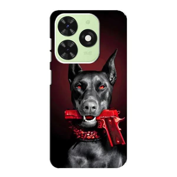 Чохол з малюнком «Доберман злий» для TECNO Pop 8