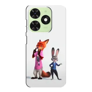 Силіконовий чохол з принтом Зоотрополіс для Tecno Pop 8 (Джуді і Нік)