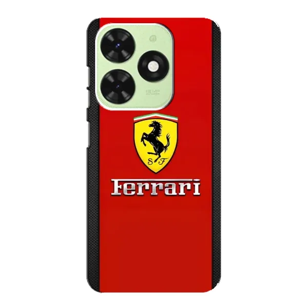 Чехол с рисунком «Ferrari Logo» для TECNO Pop 8