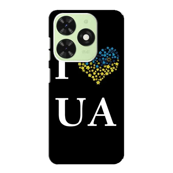 Чехол с рисунком «I Love UA» для TECNO Pop 8 Чехол с рисунком «I Love UA» для TECNO Pop 8