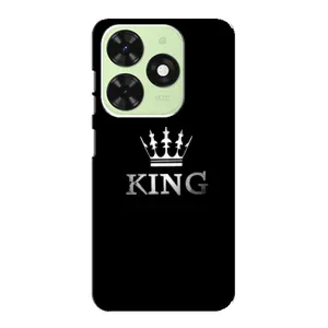 Чехол (Корона на чёрном фоне) для Техно Поп 8 (KING)