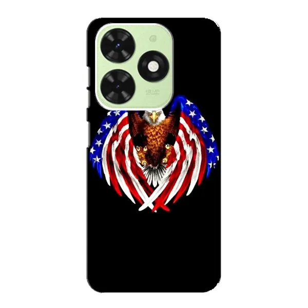 Чехол с рисунком «Крылья США» для TECNO Pop 8 Чехол с рисунком «Крылья США» для TECNO Pop 8