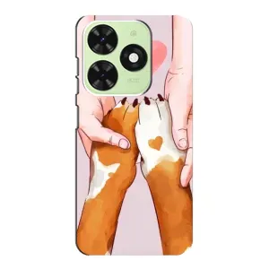 Чехол (ТПУ) Милые собачки для Tecno Pop 8 (Любовь к собакам)