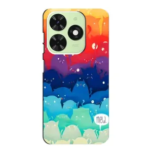 Силиконовый чехол с котиком для Tecno Pop 8 (Mew)