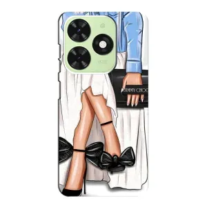 Силиконовый Чехол на Tecno Pop 8 с картинкой Стильных Девушек (Мода)