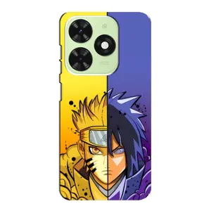Купить Чехлы на телефон с принтом Anime для Tecno Pop 8 (Naruto Vs Sasuke)
