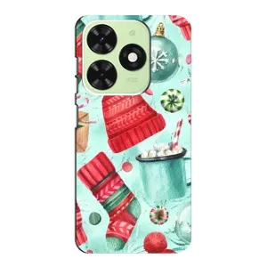 Чехол Санта Клаус для Tecno Pop 8 (Одежда)