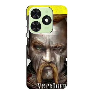 Чехол с картинкой (Патриотический КОЗАК) на Tecno Pop 8 (Одноглазый Козак)