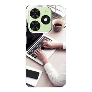Силиконовый бампер (Работники) на Tecno Pop 8 (Офисный работник)