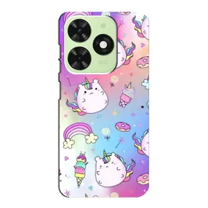 Чохол Unicorn на Tecno Pop 8 (Веселка і Єдинорог)