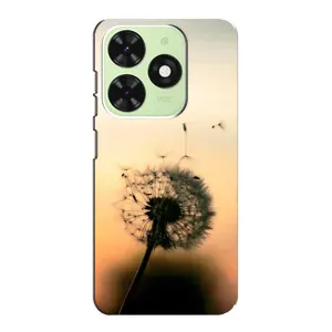 Силиконовый Чехол с одуванчиками на Tecno Pop 8 (Роздумаханый одуванчик)