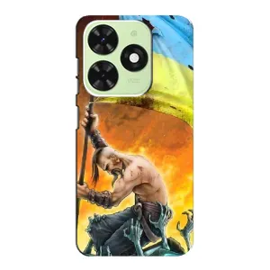 Чехол с картинкой (Патриотический КОЗАК) на Tecno Pop 8 (Сильный Козак)