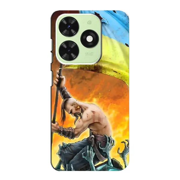 Чехол с рисунком «Сильный Козак» для TECNO Pop 8 Чехол с рисунком «Сильный Козак» для TECNO Pop 8