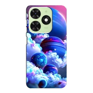Чехлы КОСМОС для Tecno Pop 8 (Синие планеты)