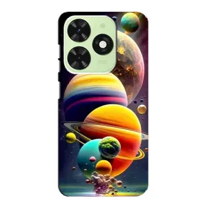 Чехол (ТПУ) с планетами на Tecno Pop 8 (Солнечна система)