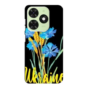 Чехол на Tecno Pop 8 Украинский дизайн (Ukraine в цветочках)