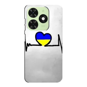 Силиконовый Чехол на Tecno Pop 8 (Я-Украина) (Украинская кардиограмма)