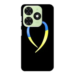 Силиконовый Чехол на Tecno Pop 8 (Я-Украина) (Украинское сердце)