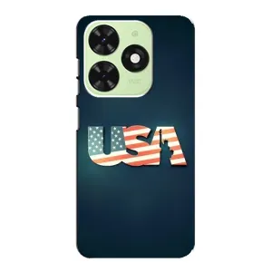 Чехол Флаг USA для Tecno Pop 8 (USA)