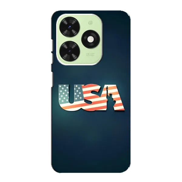 Чехол с рисунком «USA» для TECNO Pop 8 Чехол с рисунком «USA» для TECNO Pop 8