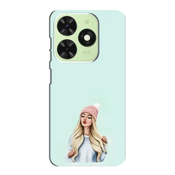 Чехол с рисунком «В шапке» для TECNO Pop 8 Чехол с рисунком «В шапке» для TECNO Pop 8