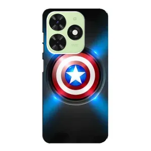 Чохол с Щітом Капітана Америки на Tecno Pop 8 (Яскраий Щит Капітана)