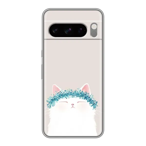 Чехол с рисунком «Белый котик» для TECNO Pop X Чехол с рисунком «Белый котик» для TECNO Pop X