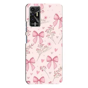 Чехол банты для TECNO Pova-2 (LE7n) (Банты с цветами)