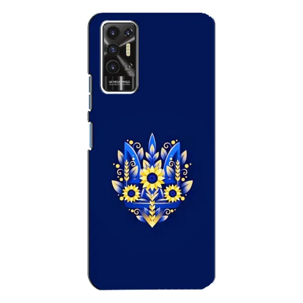 Чехол с рисунком «Цветущий Герб» для TECNO Pova 2 (LE7n)