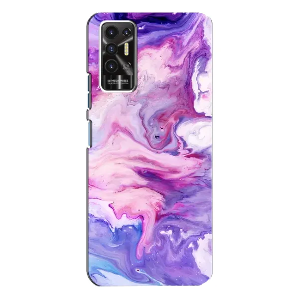Чехол с рисунком «Фиолетовый мрамор» для TECNO Pova 2 (LE7n)