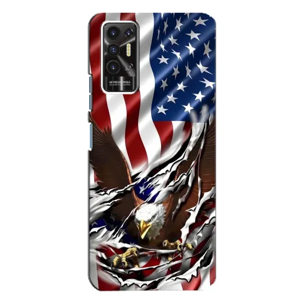 Чехол с рисунком «Флаг USA» для TECNO Pova 2 (LE7n) Чехол с рисунком «Флаг USA» для TECNO Pova 2 (LE7n)