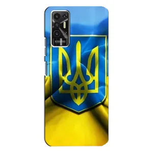 Чохол з картинкою (Патріотичний ГЕРБ) на TECNO Pova-2 (LE7n) (Герб і Прапор України)