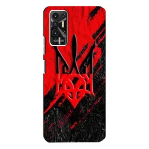 Чохли УПА (Червоно-Чорний) на TECNO Pova-2 (LE7n) (Герб в кольорах УПА)