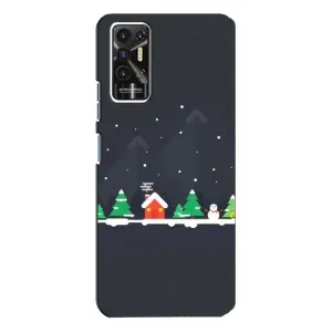 Силіконовий бампер на різдво для TECNO Pova-2 (LE7n) (Місто зимове)