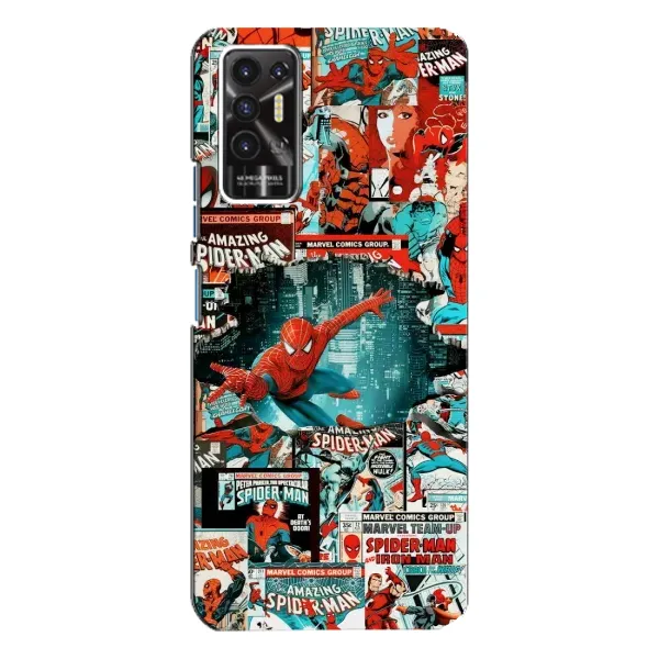 Чехол с рисунком «Комиксы Человек Паук» для TECNO Pova 2 (LE7n) Чехол с рисунком «Комиксы Человек Паук» для TECNO Pova 2 (LE7n)