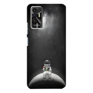 Силиконовый Чехол с принтом "Космонавты" на TECNO Pova-2 (LE7n) (Космонавт романтик)