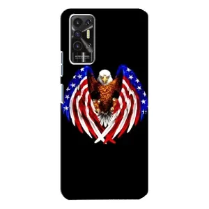 Чохол Прапор USA для TECNO Pova-2 (LE7n) (Крила США)