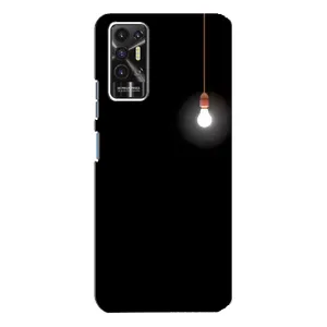 Чехол с картинками на черном фоне для TECNO Pova-2 (LE7n) (Лампочка)