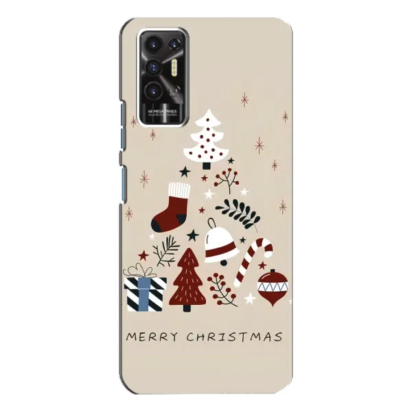 Чехол с рисунком «Merry Christmas» для TECNO Pova 2 (LE7n)