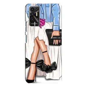 Силиконовый Чехол на TECNO Pova-2 (LE7n) с картинкой Стильных Девушек (Мода)