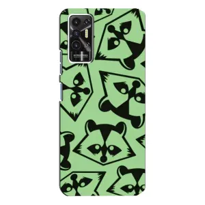 Силиконовый Чехол с Енотами на TECNO Pova-2 (LE7n) (Мордочки Енота)