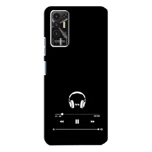 Чехол с картинками на черном фоне для TECNO Pova-2 (LE7n) (Плеер)
