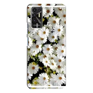 Чехол с ромашками на TECNO Pova-2 (LE7n) (Рамка в ромашках)