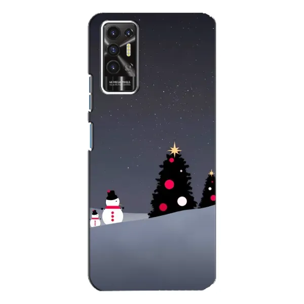 Чехол с рисунком «Снеговички» для TECNO Pova 2 (LE7n)