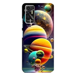 Чехол (ТПУ) с планетами на TECNO Pova-2 (LE7n) (Солнечна система)