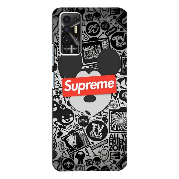 Чехол с рисунком «Supreme Маус» для TECNO Pova 2 (LE7n) Чехол с рисунком «Supreme Маус» для TECNO Pova 2 (LE7n)