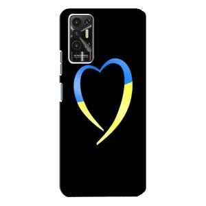 Силиконовый Чехол на TECNO Pova-2 (LE7n) (Я-Украина) (Украинское сердце)