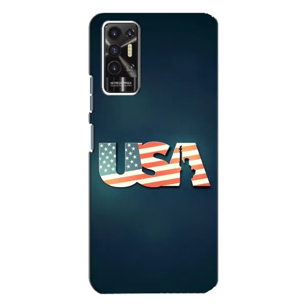 Чехол с рисунком «USA» для TECNO Pova 2 (LE7n) Чехол с рисунком «USA» для TECNO Pova 2 (LE7n)