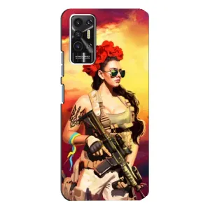 ЗСУ Чохли (TPU) для TECNO Pova-2 (LE7n) (Жінка солдат)