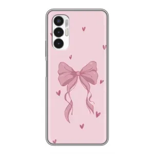 Чохол банти для Tecno POVA 3 (LF7n) (Бант на рожевому)